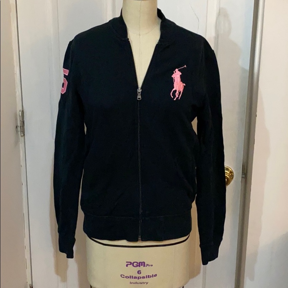 Ralph Lauren Pink Pony zip up sweatshirt